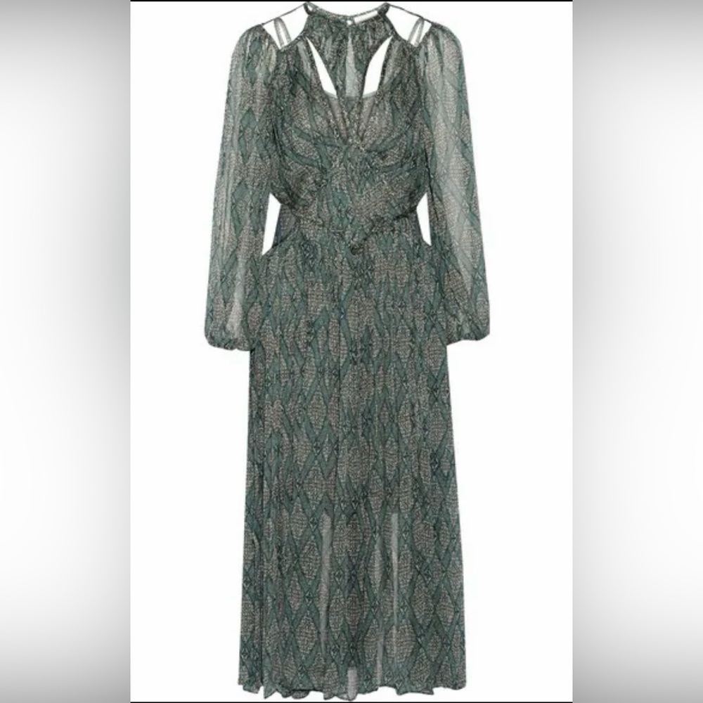 Zimmermann paisley cutout sheer dress